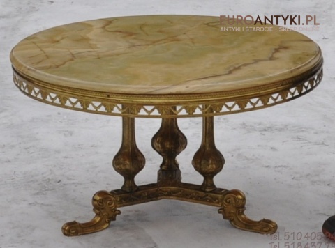 STARY STOLIK STOLICZEK SECESYJNY ONYX ONYKS ANTYK