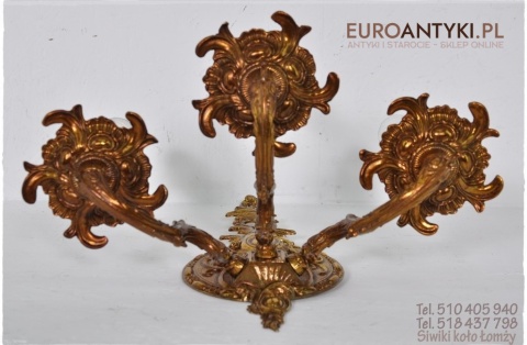 STARY ZLOTY DUZY KINKIET NA SCIANE BAROK ROKOKO XL