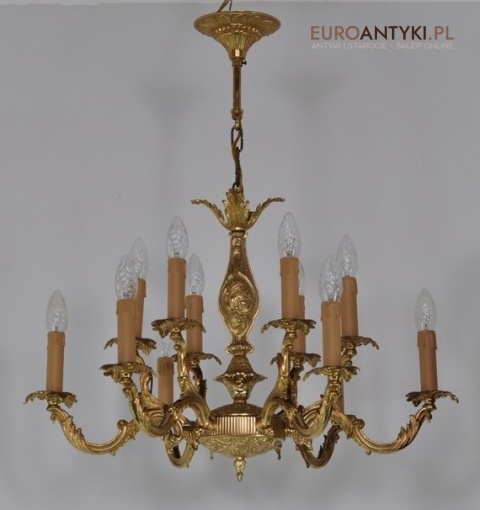 XL DUZY STARY ZYRANDOL BAROK ROKOKO ZLOTY KOLOR XL