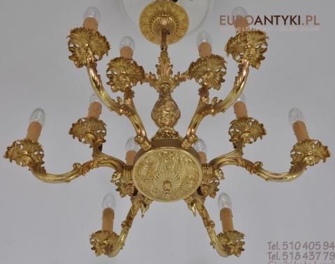 XL DUZY STARY ZYRANDOL BAROK ROKOKO ZLOTY KOLOR XL