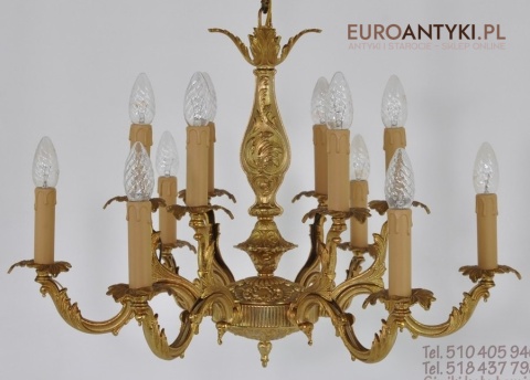 XL DUZY STARY ZYRANDOL BAROK ROKOKO ZLOTY KOLOR XL
