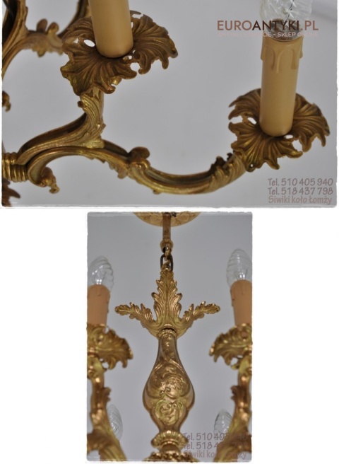 XL DUZY STARY ZYRANDOL BAROK ROKOKO ZLOTY KOLOR XL