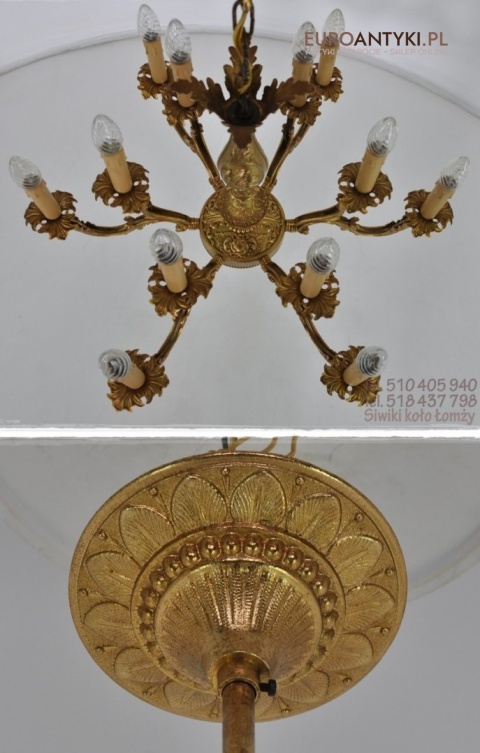XL DUZY STARY ZYRANDOL BAROK ROKOKO ZLOTY KOLOR XL