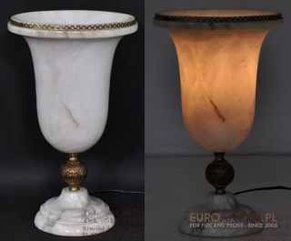 XL STARA ART NOUVEAU LAMPA LAMPKA MARMUROWA MARMUR