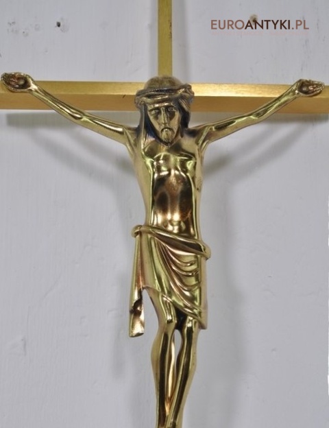 XL STARY KRZYZYK KRZYZ Z MOSIADZU JEZUS CHRYSTUS