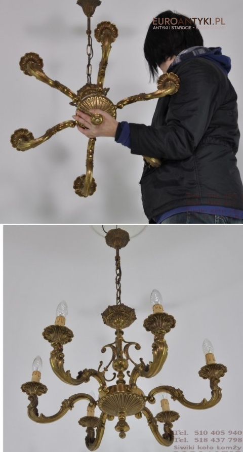 ZYRANDOL LAMPA SUFIOTWA PIEKNIE ZDOBIONA ANTYK XL