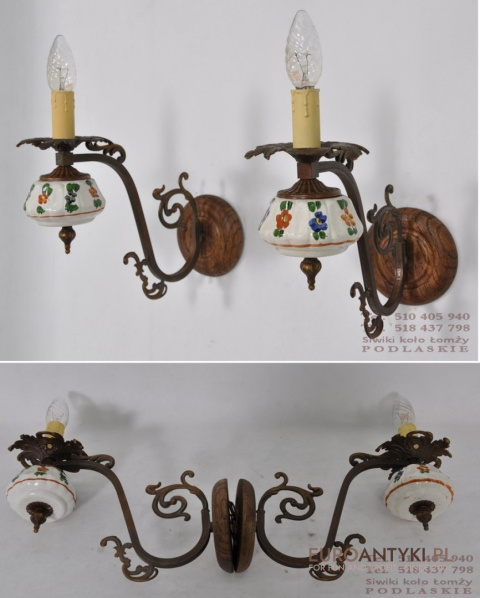 2 POTEZNE KINKIETY LAMPKI LAMPY RUSTYKALNE RUSTIC