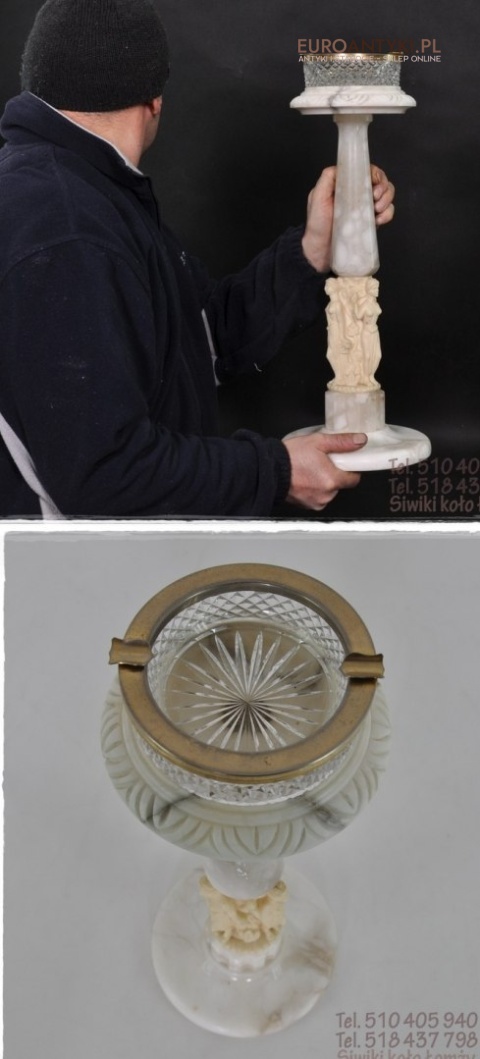 ANTYK MARMUROWA POPIELNICA POPIELNICZKA STOJACA XL