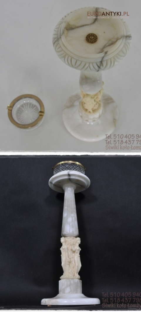 ANTYK MARMUROWA POPIELNICA POPIELNICZKA STOJACA XL