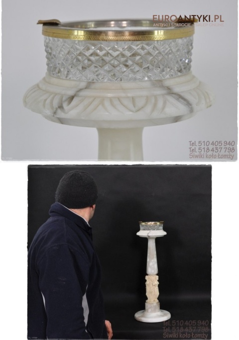 ANTYK MARMUROWA POPIELNICA POPIELNICZKA STOJACA XL