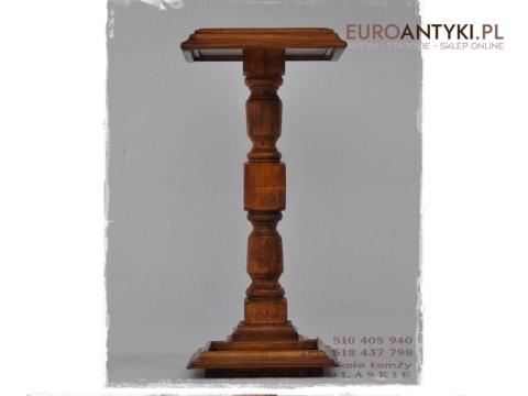 ANTYK STARY DREWNIANY RZEZBIONY KWIETNIK STOJACZEK