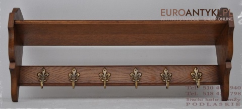 ANTYK STARY DREWNIANY RZEZBIONY WIESZAK GARDEROBA