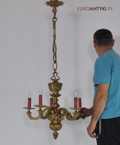 Ludwik XVI - pałacowy francuski żyrandol. Antyk Unikat