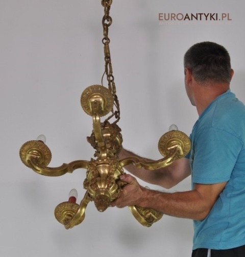 Ludwik XVI - pałacowy francuski żyrandol. Antyk Unikat