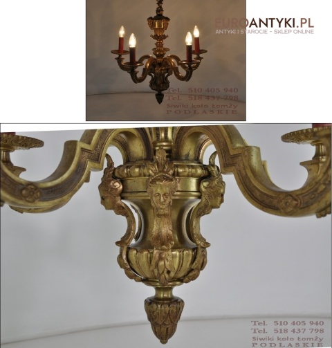 Ludwik XVI - pałacowy francuski żyrandol. Antyk Unikat