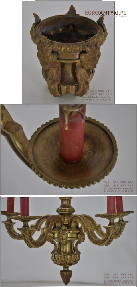 Ludwik XVI - pałacowy francuski żyrandol. Antyk Unikat