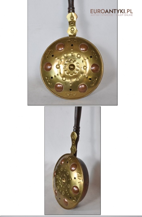 DUZA PATELNIA OZDOBNA PODGRZEWACZ ANTYK FRANCJA XL