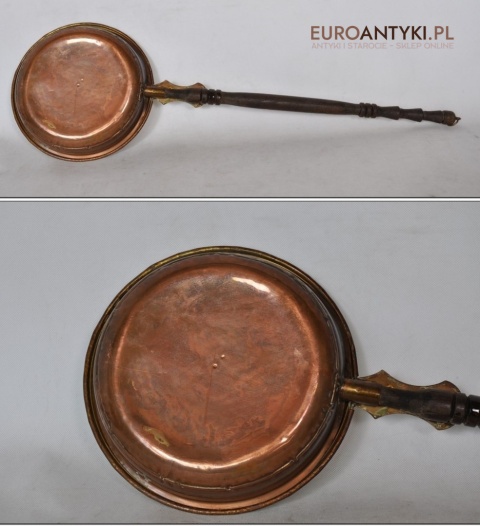 DUZA PATELNIA OZDOBNA PODGRZEWACZ ANTYK FRANCJA XL