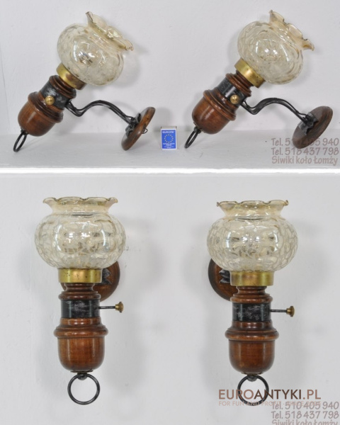 DUZE KINKIETY LAMPKI LAMPY Z KLOSZEM RUSTYKALNE XL