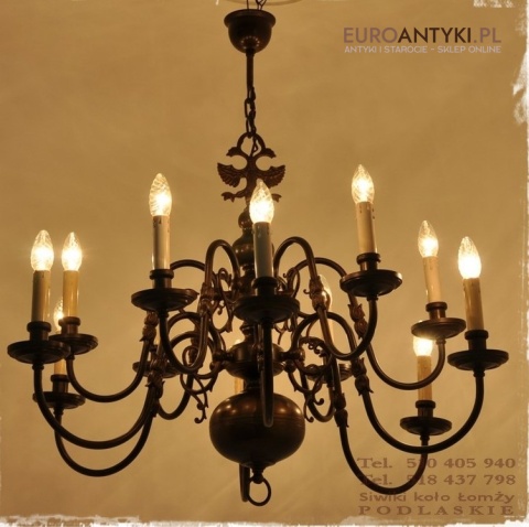 LAMPA XL PAJAK STARY DUZY ZYRANDOL POTEZNY GIGANT