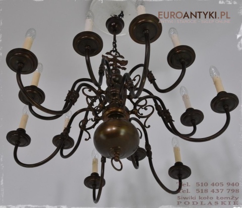 LAMPA XL PAJAK STARY DUZY ZYRANDOL POTEZNY GIGANT