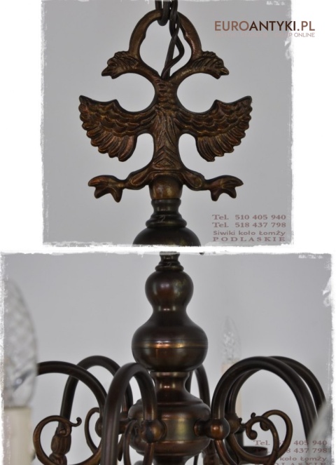 LAMPA XL PAJAK STARY DUZY ZYRANDOL POTEZNY GIGANT