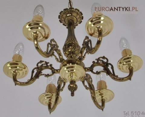 MALA ZLOTA STARA KLASYCZNA LAMPA MALY ZYRANDOL