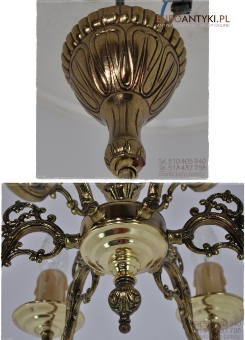 MALA ZLOTA STARA KLASYCZNA LAMPA MALY ZYRANDOL