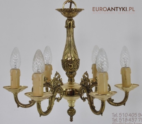 MALA ZLOTA STARA KLASYCZNA LAMPA MALY ZYRANDOL