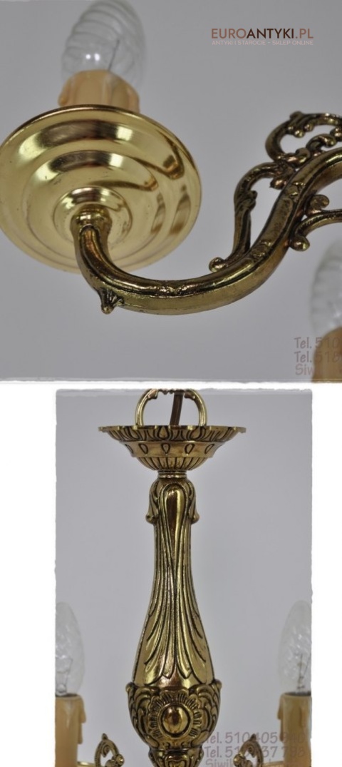 MALA ZLOTA STARA KLASYCZNA LAMPA MALY ZYRANDOL