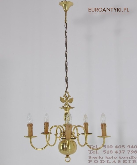 MALY STARY ZYRANDOL PAJAK LAMPA SUFITOWA ANTYK