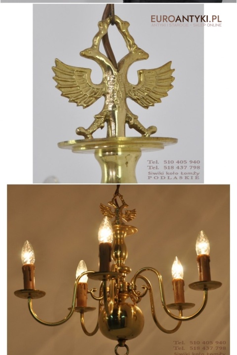 MALY STARY ZYRANDOL PAJAK LAMPA SUFITOWA ANTYK