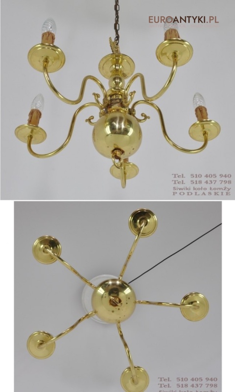 MALY STARY ZYRANDOL PAJAK LAMPA SUFITOWA ANTYK