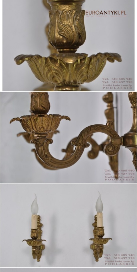 PIEKNE DUZE KINKIETY LAMPY LAMPKI ZLOTE MOSIADZ