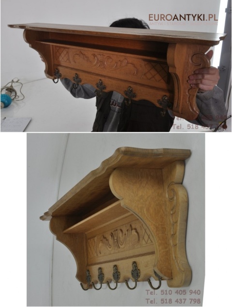 STARA DEBOWA GARDEROBA WIESZAKI HAKI WIESZAK