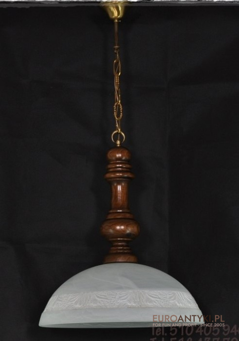 STARA DUZA LAMPA MURANO RUSTYKALNA DREWNIANA XL