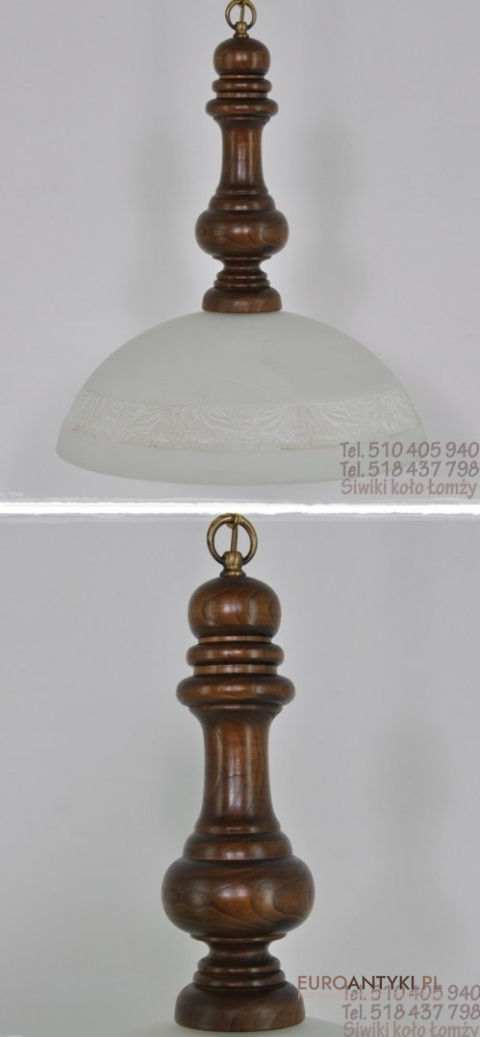 STARA DUZA LAMPA MURANO RUSTYKALNA DREWNIANA XL