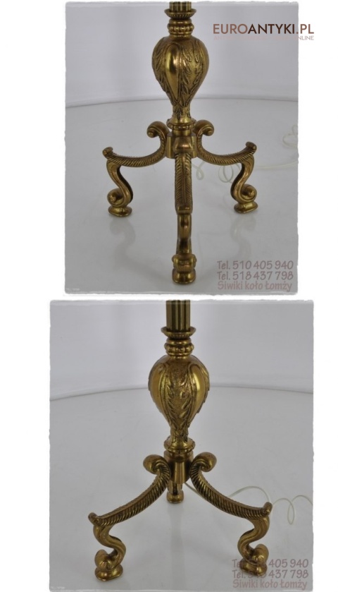 Antyczna lampa podłogowa do dworu zamku pałacu. Muzealny okaz.