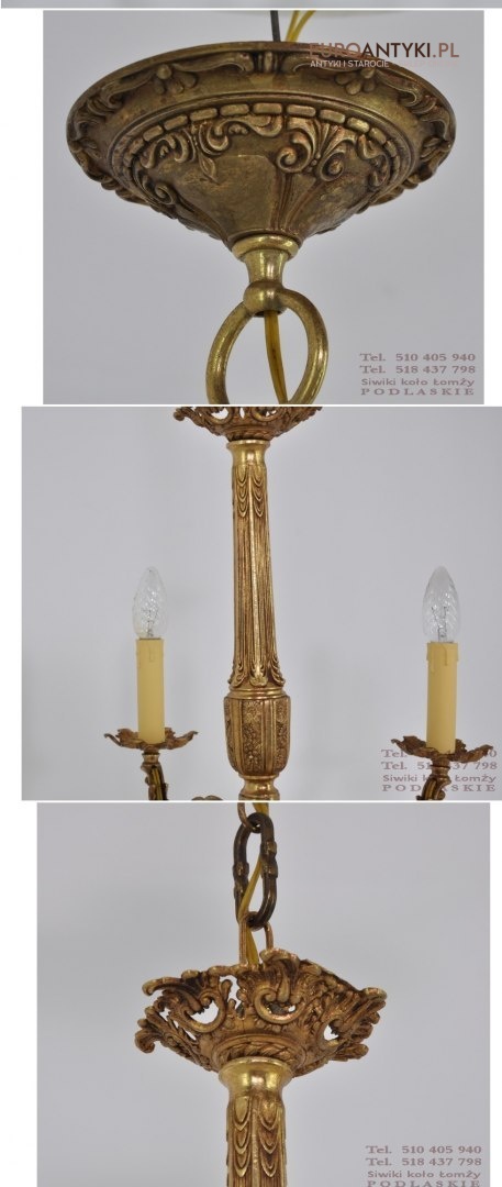 STARA LAMPA SUFITOWA ZYRANDOL ANTYK BAROK ROKOKO