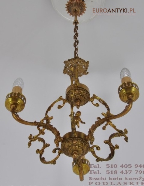 STARA LAMPA SUFITOWA ZYRANDOL BAROK ROKOKO ANTYK