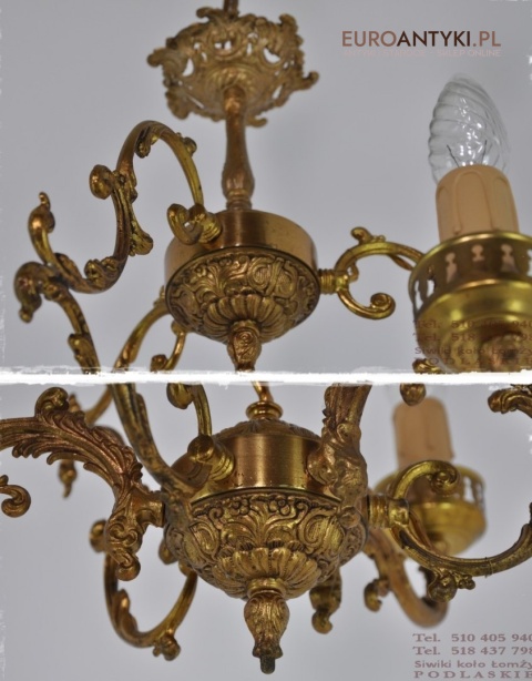 STARA LAMPA SUFITOWA ZYRANDOL BAROK ROKOKO ANTYK