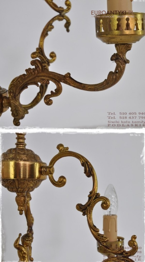 STARA LAMPA SUFITOWA ZYRANDOL BAROK ROKOKO ANTYK