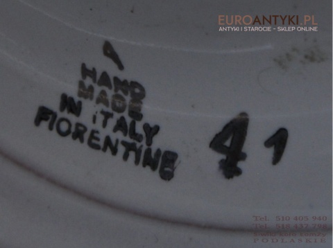 STARA LAMPKA LAMPA FLORENTINE ITALY PORCELANA XL