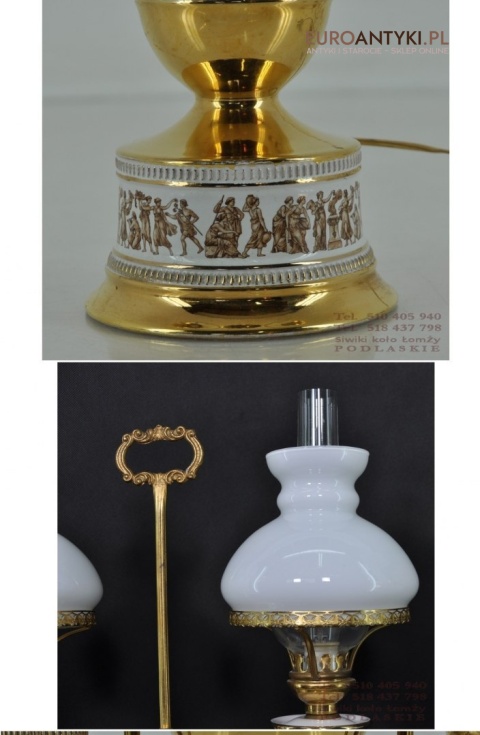 STARA LAMPKA LAMPA FLORENTINE ITALY PORCELANA XL