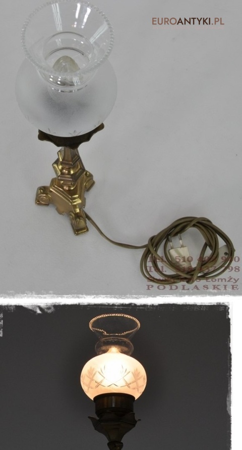 STARA LAMPKA LAMPA MOSIEZNA Z LAT 1940 ANTYK