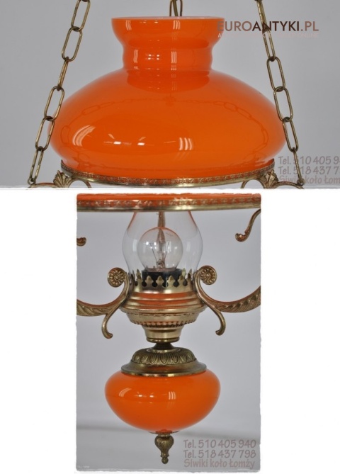 STARA POMARANCZOWA LAMPA DO GANKU GANKA HOLU
