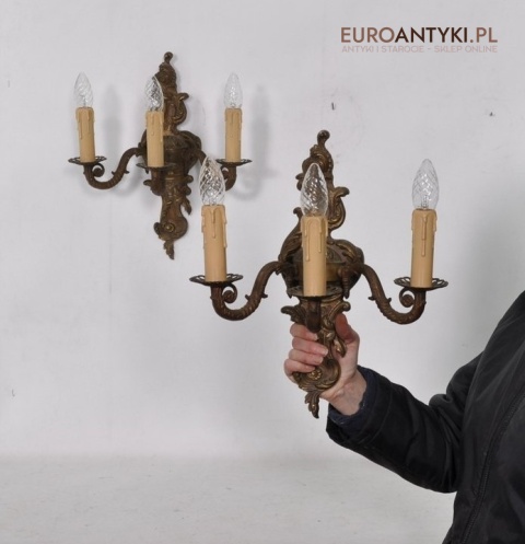 STARE KINKIETY LAMPKI LAMPY BAROKOWE BAROK ROKOKO