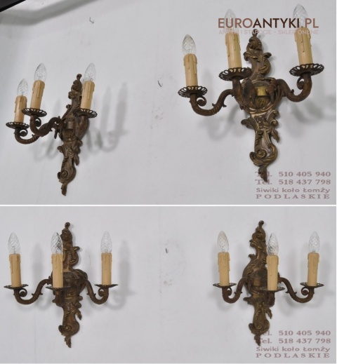 STARE KINKIETY LAMPKI LAMPY BAROKOWE BAROK ROKOKO