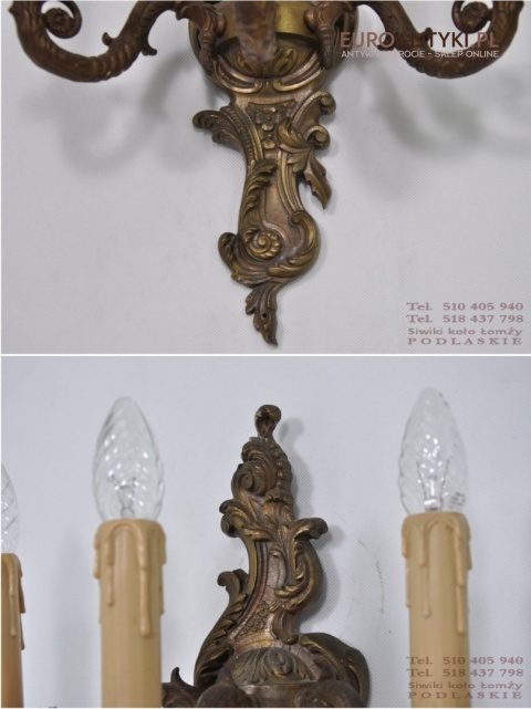 STARE KINKIETY LAMPKI LAMPY BAROKOWE BAROK ROKOKO