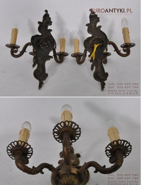 STARE KINKIETY LAMPKI LAMPY BAROKOWE BAROK ROKOKO